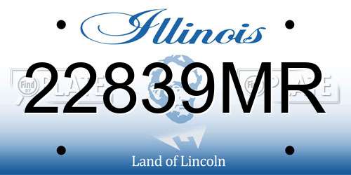 22839MR Illinois License Plate