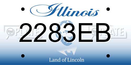 2283EB Illinois License Plate