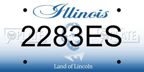 2283ES Illinois License Plate