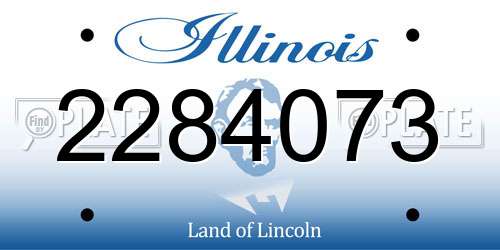 2284073 Illinois License Plate