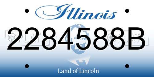 2284588B Illinois License Plate