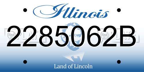 2285062B Illinois License Plate