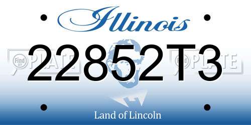 22852T3 Illinois License Plate