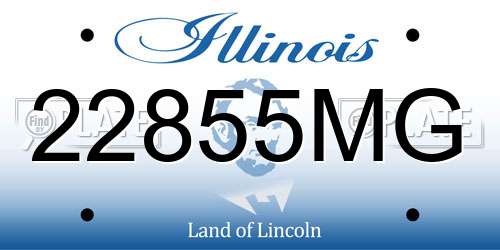 22855MG Illinois License Plate