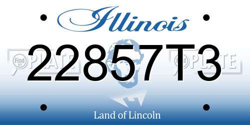 22857T3 Illinois License Plate