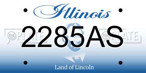 2285AS Illinois License Plate