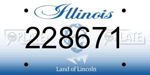 228671 Illinois License Plate