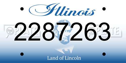 2287263 Illinois License Plate