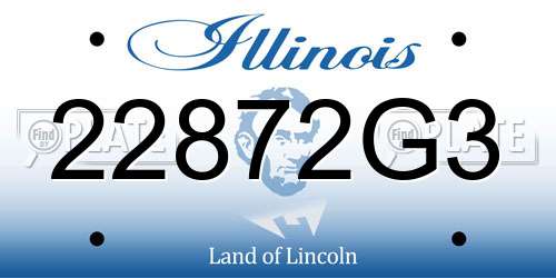 22872G3 Illinois License Plate