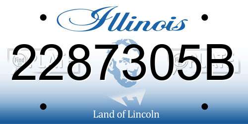 2287305B Illinois License Plate