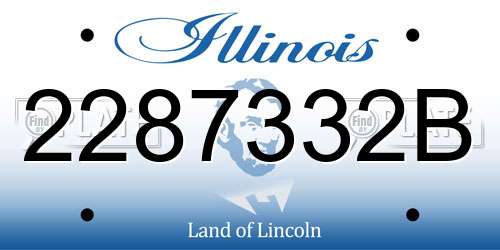 2287332B Illinois License Plate