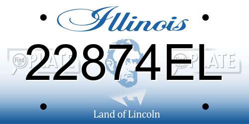 22874EL Illinois License Plate