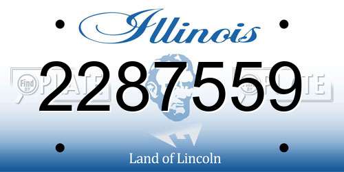 2287559 Illinois License Plate