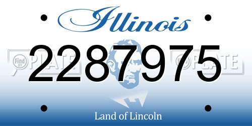 2287975 Illinois License Plate