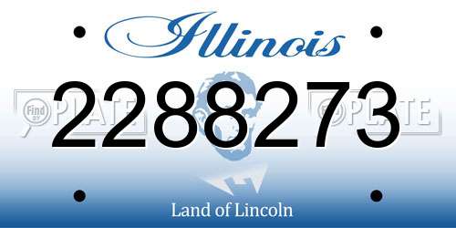 2288273 Illinois License Plate