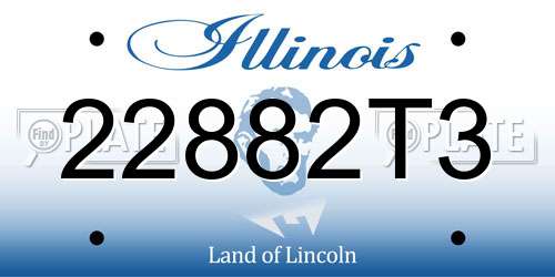 22882T3 Illinois License Plate