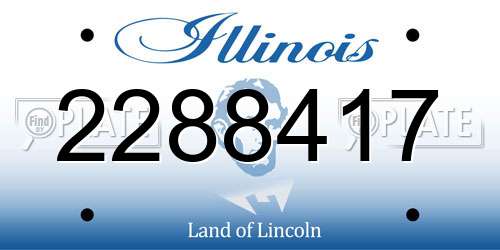 2288417 Illinois License Plate