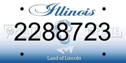 2288723 Illinois License Plate