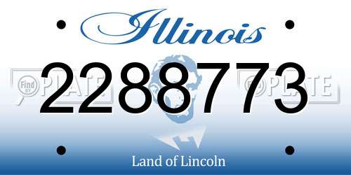 2288773 Illinois License Plate
