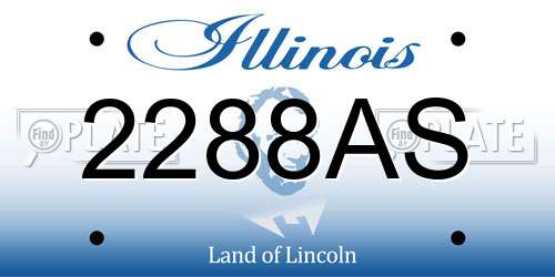 2288AS Illinois License Plate