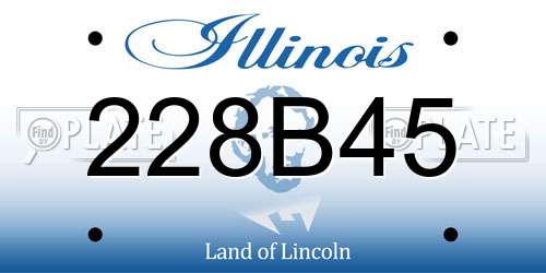 228B45 Illinois License Plate
