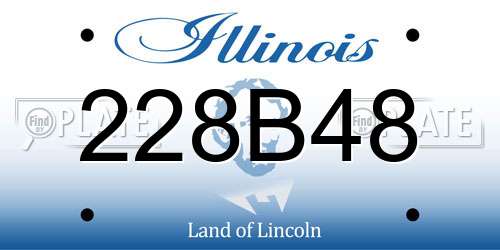 228B48 Illinois License Plate