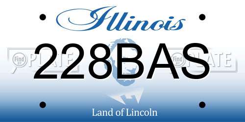 228BAS Illinois License Plate
