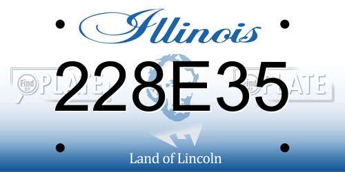 228E35 Illinois License Plate