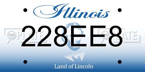 228EE8 Illinois License Plate