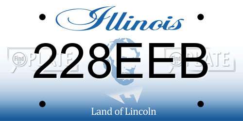 228EEB Illinois License Plate