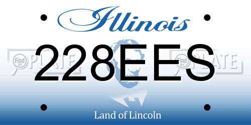 228EES Illinois License Plate