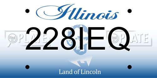 228IEQ Illinois License Plate