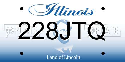 228JTQ Illinois License Plate