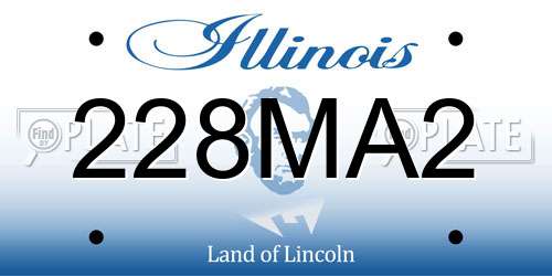 228MA2 Illinois License Plate