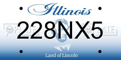 228NX5 Illinois License Plate