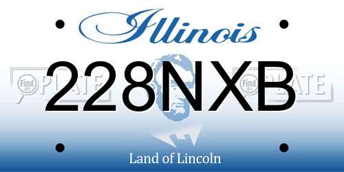 228NXB Illinois License Plate