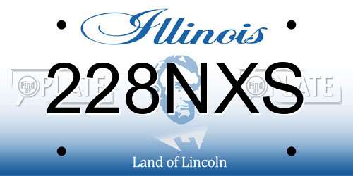 228NXS Illinois License Plate
