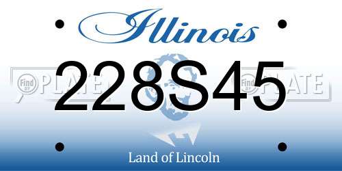 228S45 Illinois License Plate