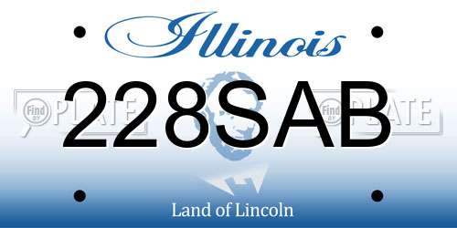 228SAB Illinois License Plate