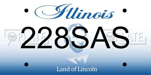 228SAS Illinois License Plate