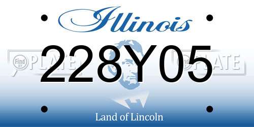 228Y05 Illinois License Plate