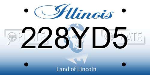 228YD5 Illinois License Plate