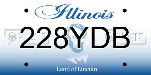 228YDB Illinois License Plate