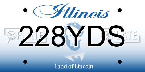 228YDS Illinois License Plate
