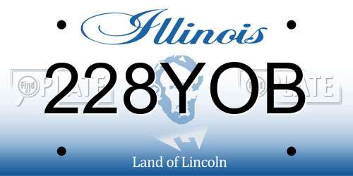 228YOB Illinois License Plate