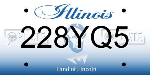 228YQ5 Illinois License Plate