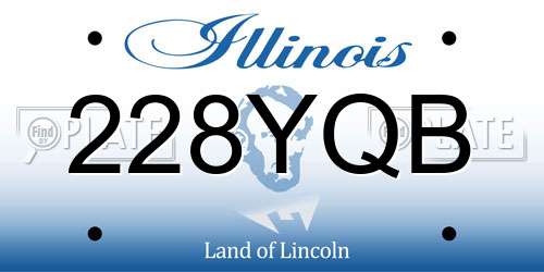 228YQB Illinois License Plate