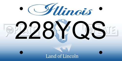 228YQS Illinois License Plate