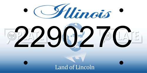 229027C Illinois License Plate