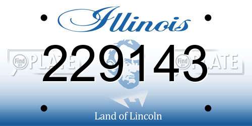 229143 Illinois License Plate